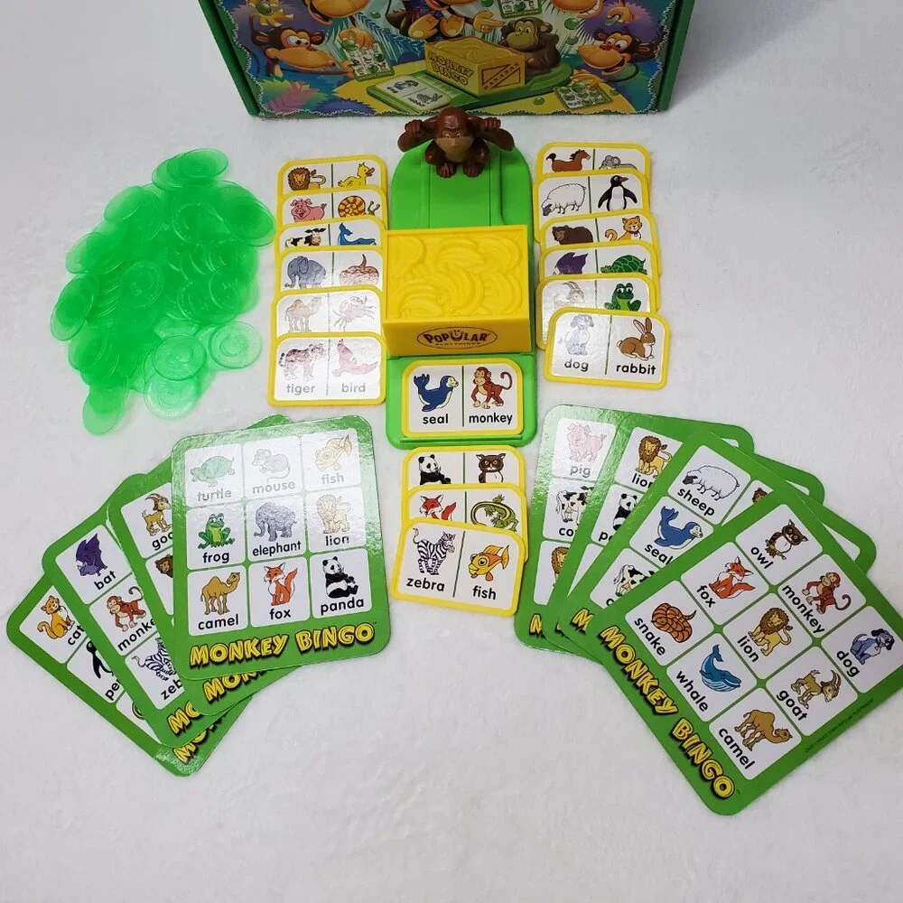 Monkey Bingo Game Kids Children Family